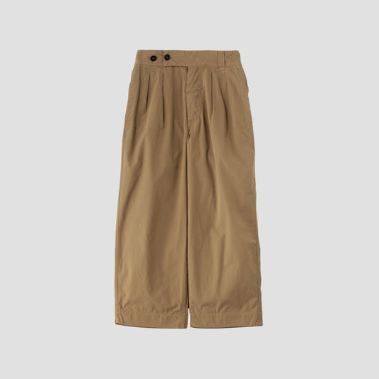 FINE COMPACT COTTON POPLIN TROUSERS