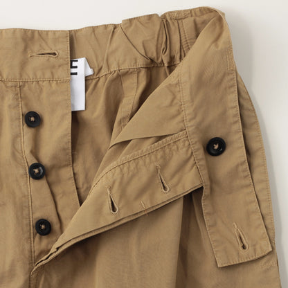 FINE COMPACT COTTON POPLIN TROUSERS