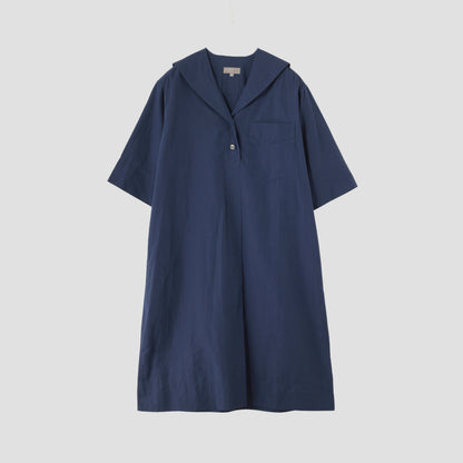 LINEN COTTON POPLIN DRESS