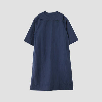 LINEN COTTON POPLIN DRESS