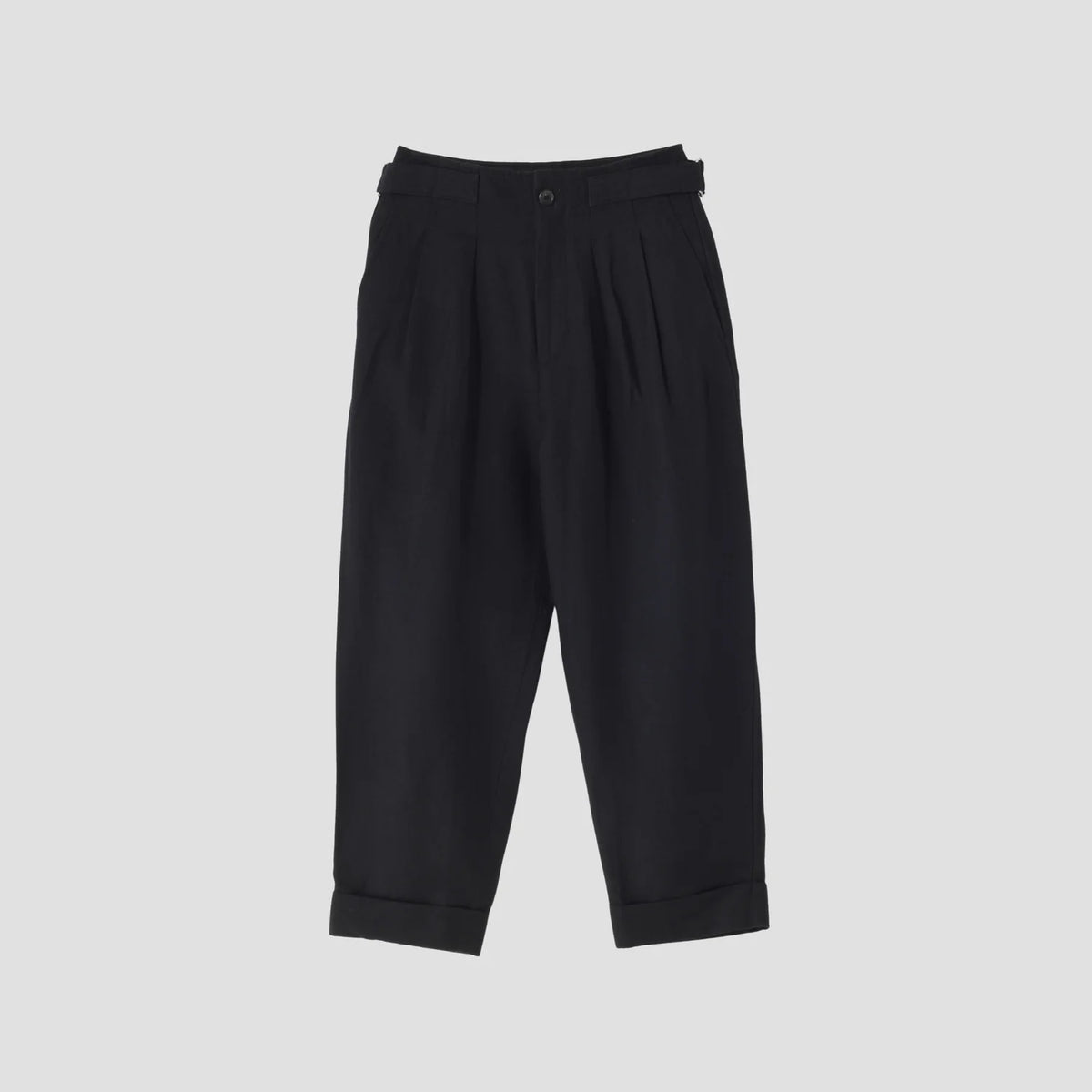 LINEN WOOL TWILL TROUSERS
