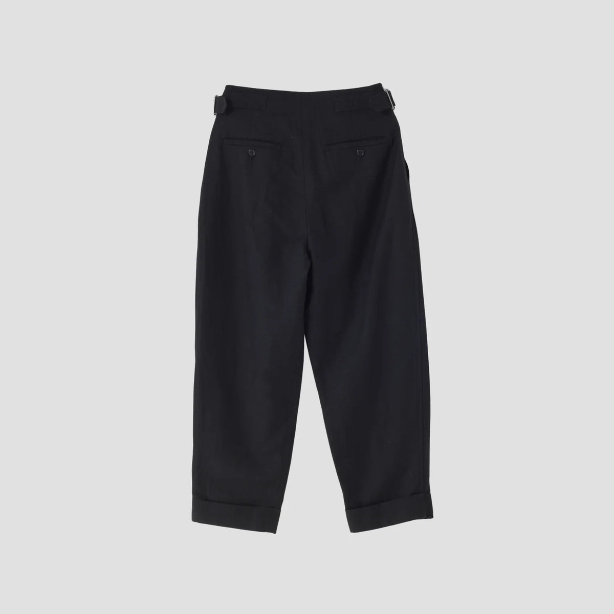 LINEN WOOL TWILL TROUSERS