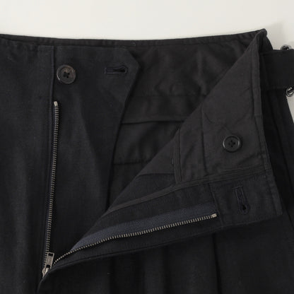 LINEN WOOL TWILL TROUSERS