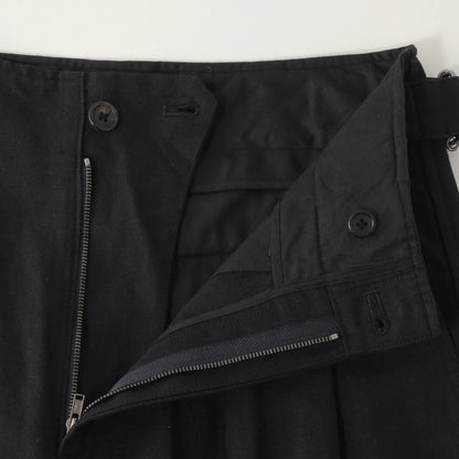 LINEN WOOL TWILL TROUSERS