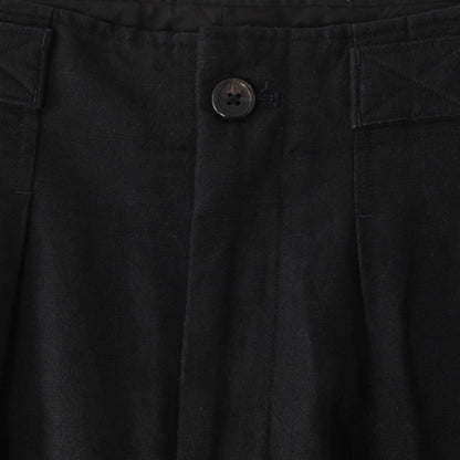 LINEN WOOL TWILL TROUSERS
