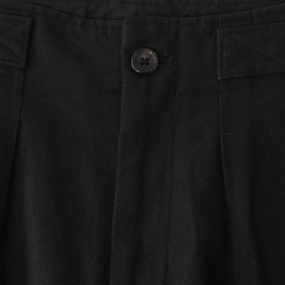 LINEN WOOL TWILL TROUSERS