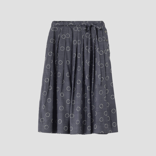 OUTLINE SPOT SILK SKIRT