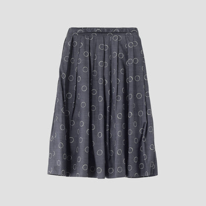 OUTLINE SPOT SILK SKIRT