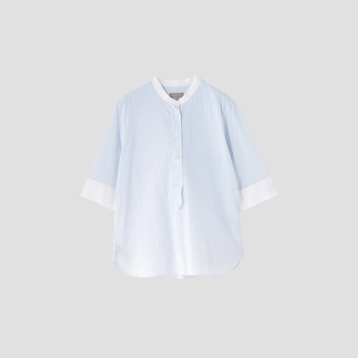 FINE STRIPE COTTON LINEN SHIRT