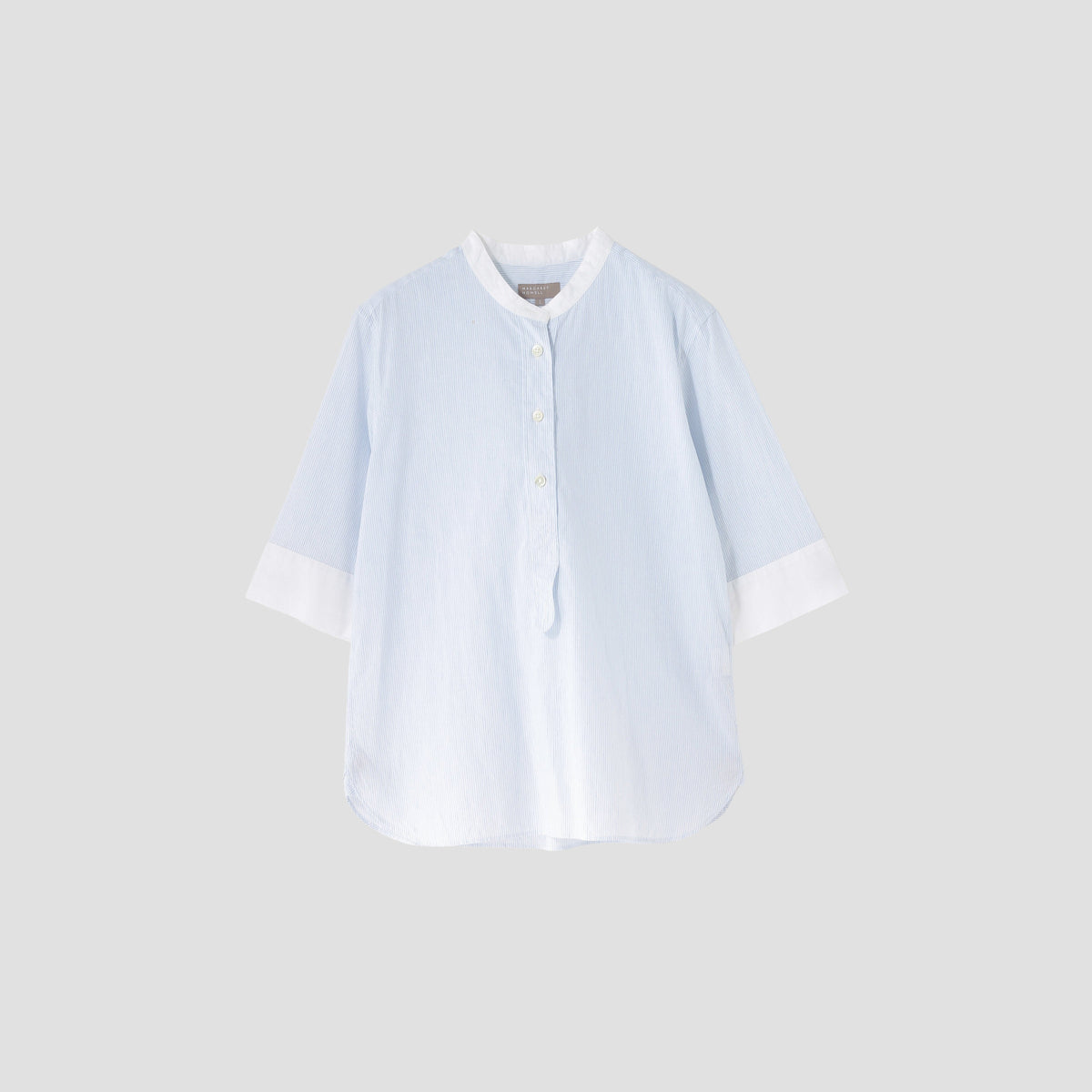 FINE STRIPE COTTON LINEN SHIRT