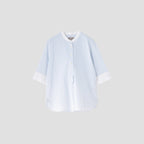 FINE STRIPE COTTON LINEN SHIRT