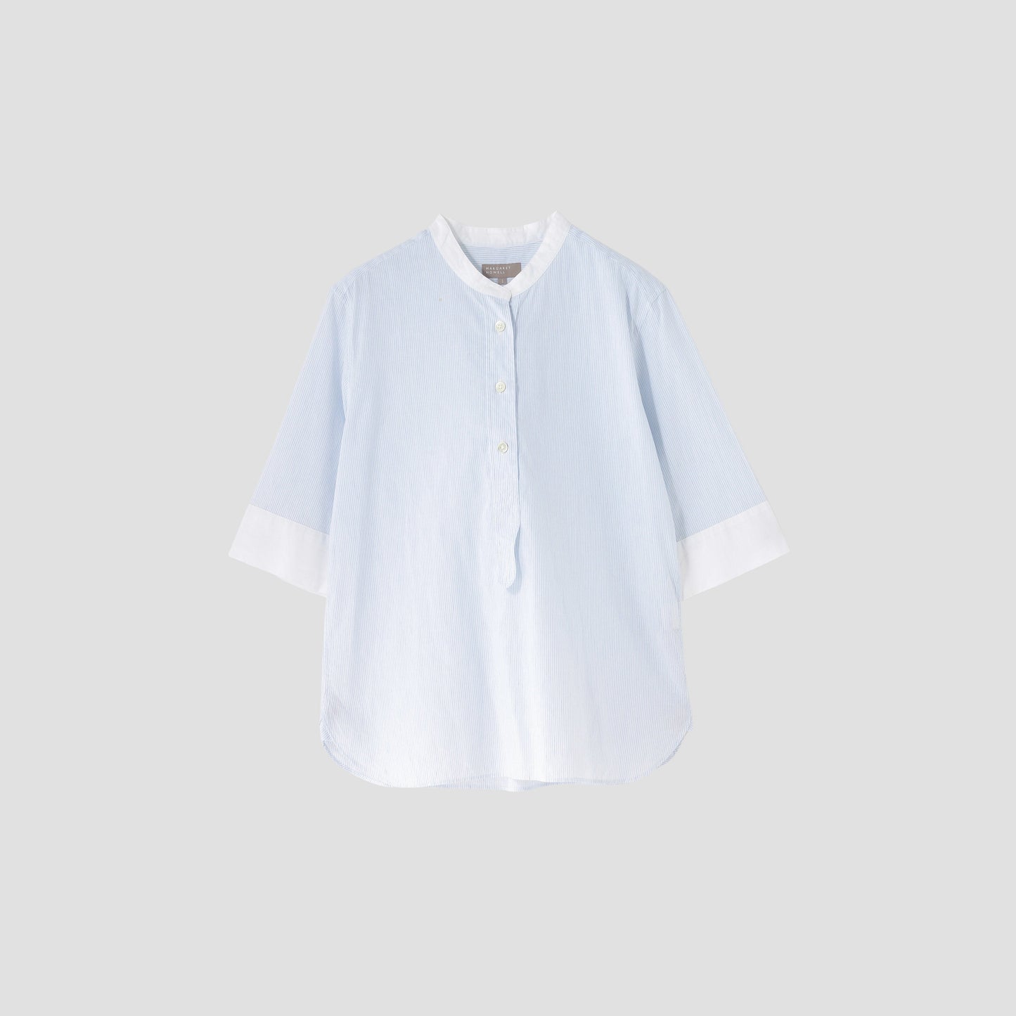 FINE STRIPE COTTON LINEN SHIRT