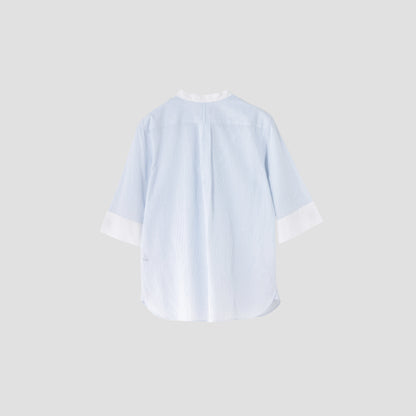 FINE STRIPE COTTON LINEN SHIRT