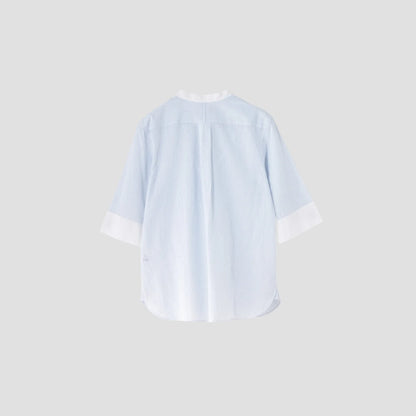 FINE STRIPE COTTON LINEN SHIRT