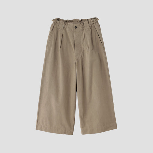 COTTON LINEN PLAIN WEAVE TROUSERS