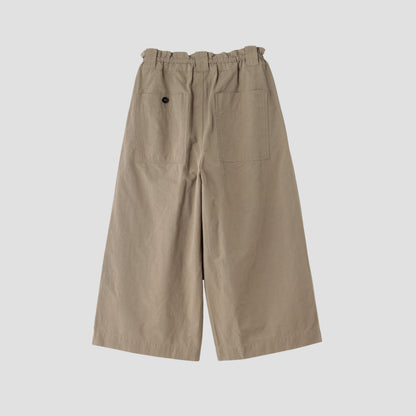 COTTON LINEN PLAIN WEAVE TROUSERS