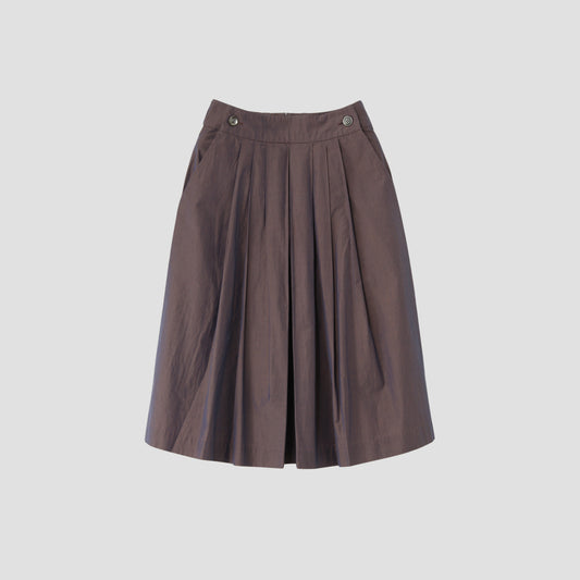 FINE COTTON CHAMBRAY SKIRT