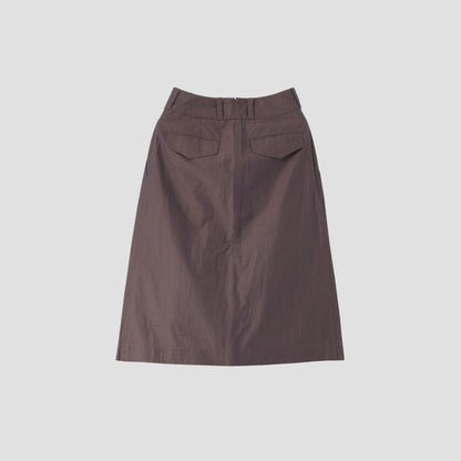FINE COTTON CHAMBRAY SKIRT