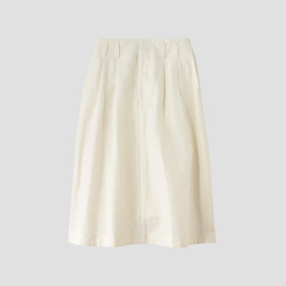 LINEN COTTON TWILL SKIRT