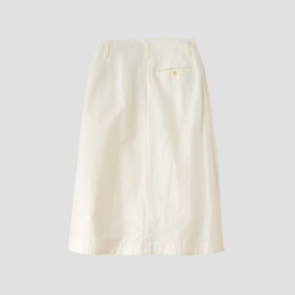 LINEN COTTON TWILL SKIRT