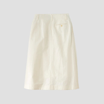 LINEN COTTON TWILL SKIRT