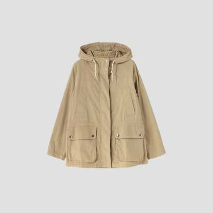 COTTON NYLON CANVAS COAT