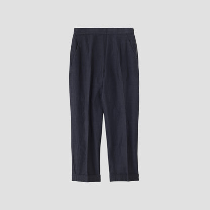 HIGH TWIST COTTON LINEN TROUSERS