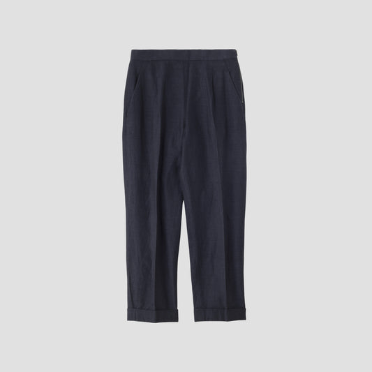HIGH TWIST COTTON LINEN TROUSERS
