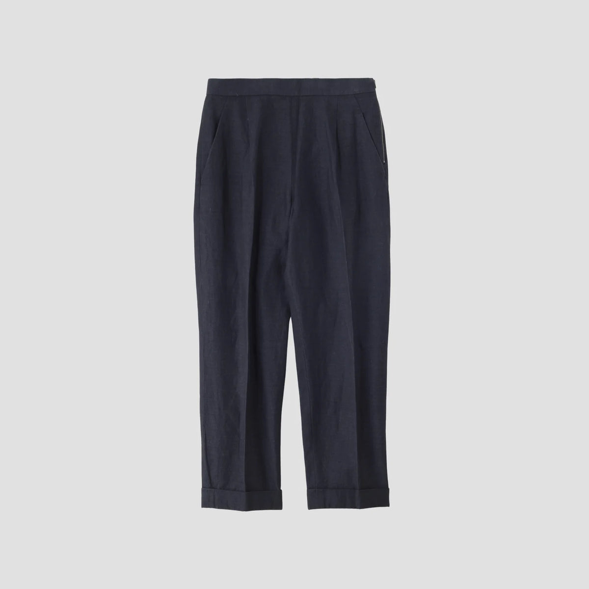 HIGH TWIST COTTON LINEN TROUSERS