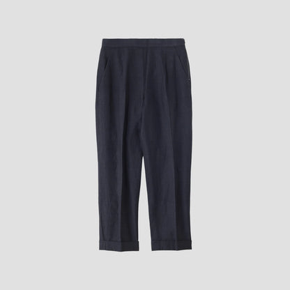 HIGH TWIST COTTON LINEN TROUSERS