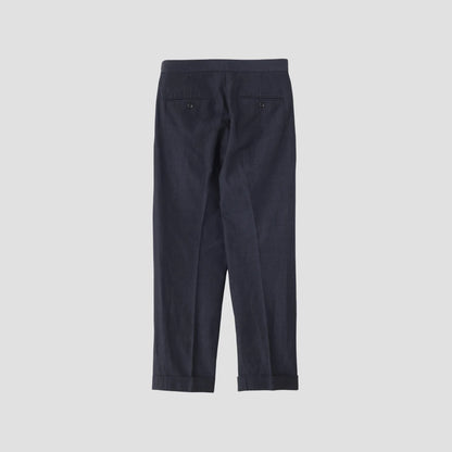 HIGH TWIST COTTON LINEN TROUSERS