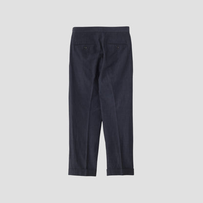 HIGH TWIST COTTON LINEN TROUSERS