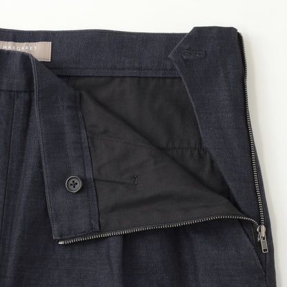 HIGH TWIST COTTON LINEN TROUSERS