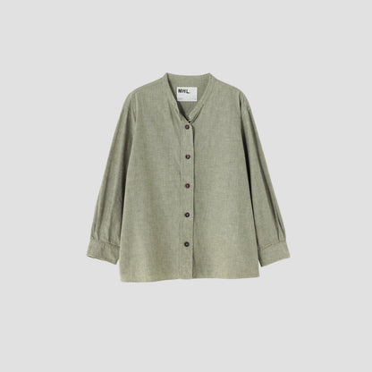 COTTON LINEN CHAMBRAY SHIRT
