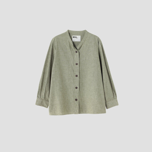 COTTON LINEN CHAMBRAY SHIRT