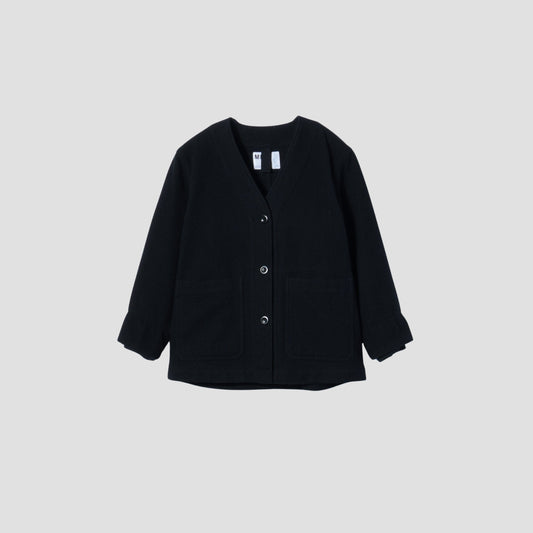 FELTED WOOL TWILL BLOUSON
