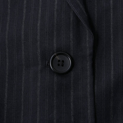 CHALK STRIPE LINEN WOOL JACKET