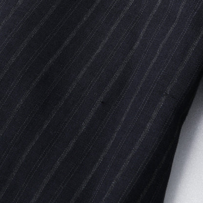 CHALK STRIPE LINEN WOOL JACKET