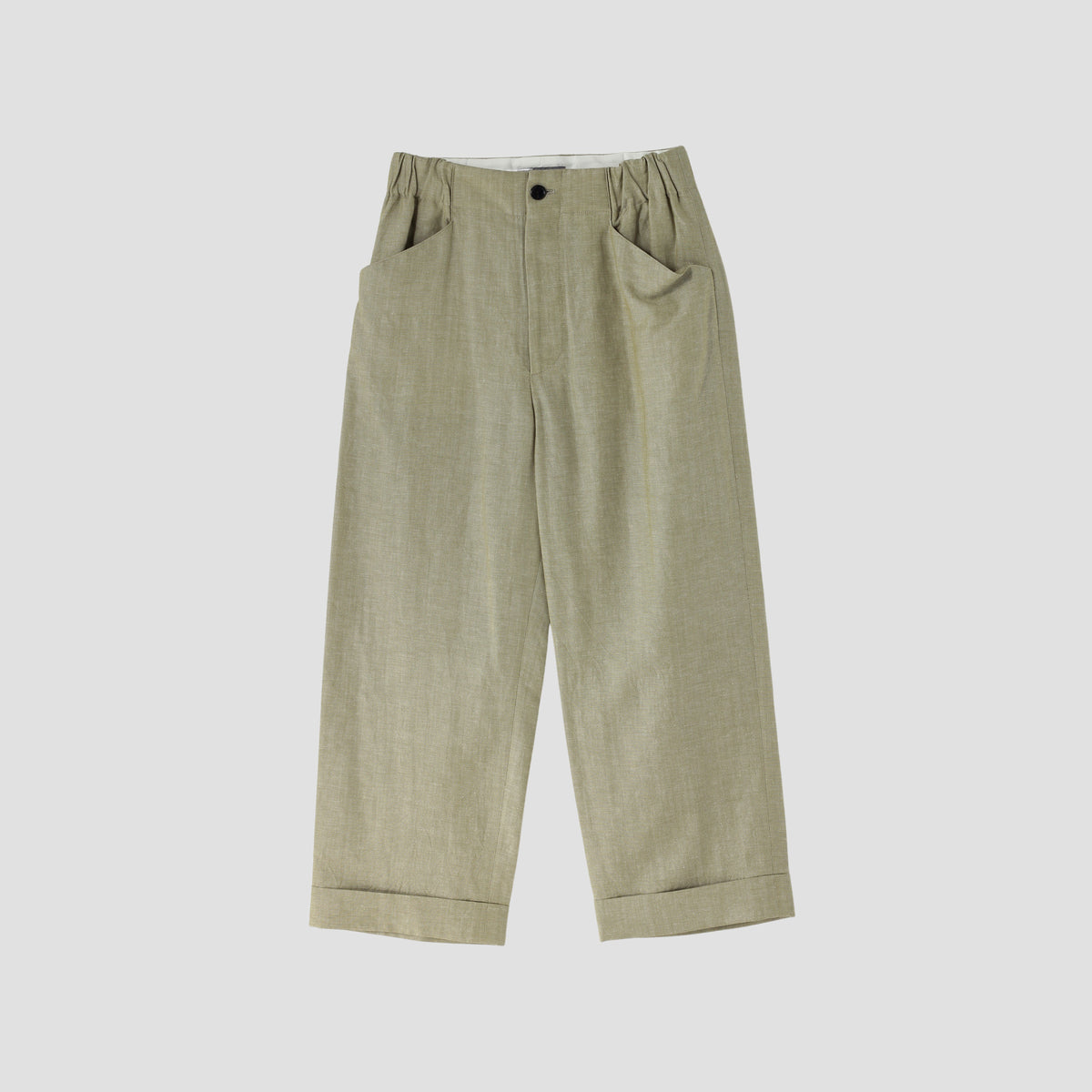 WOOL LINEN HOPSACK TROUSERS