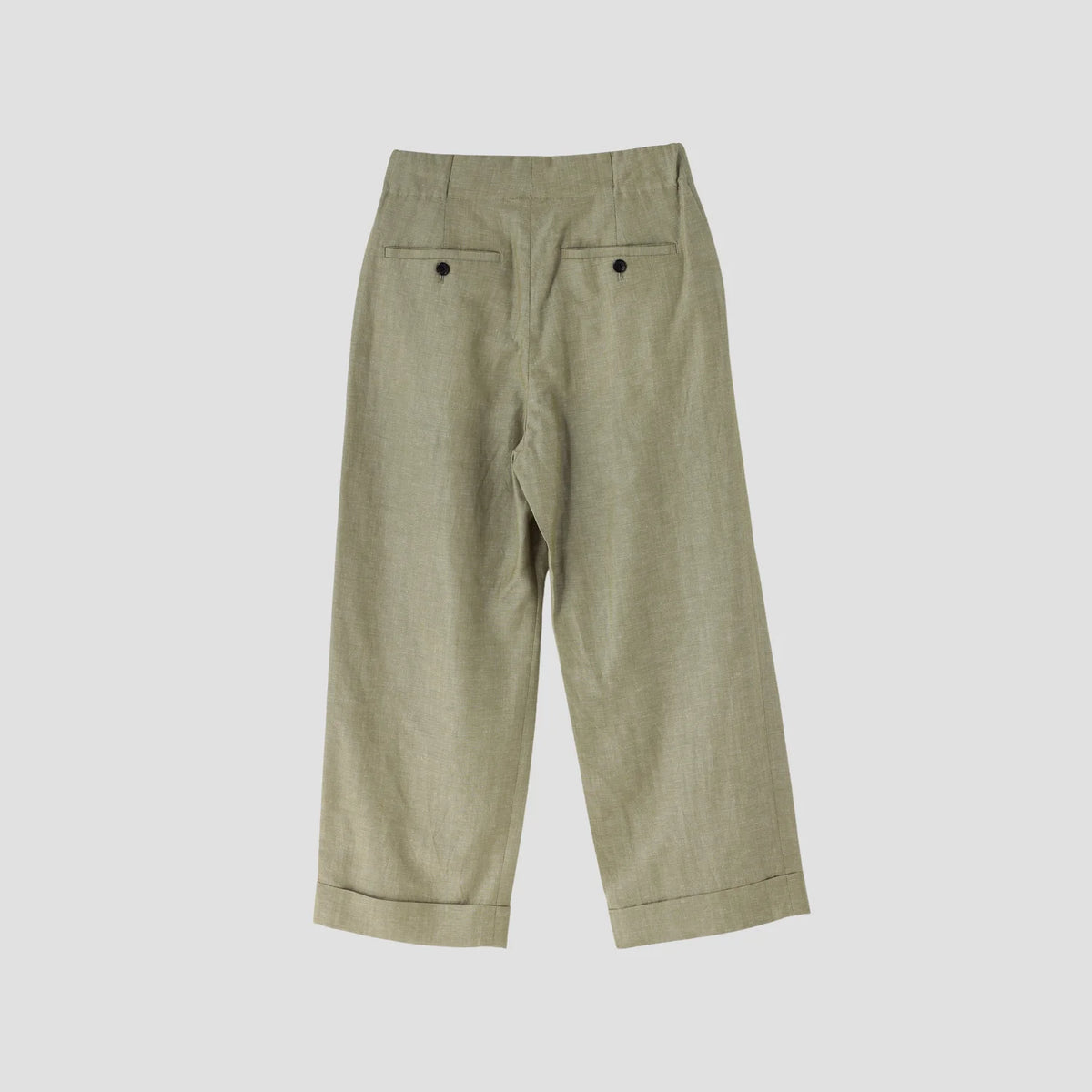 WOOL LINEN HOPSACK TROUSERS