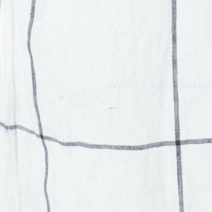 LARGE WINDOWPANE LINEN DRESS
