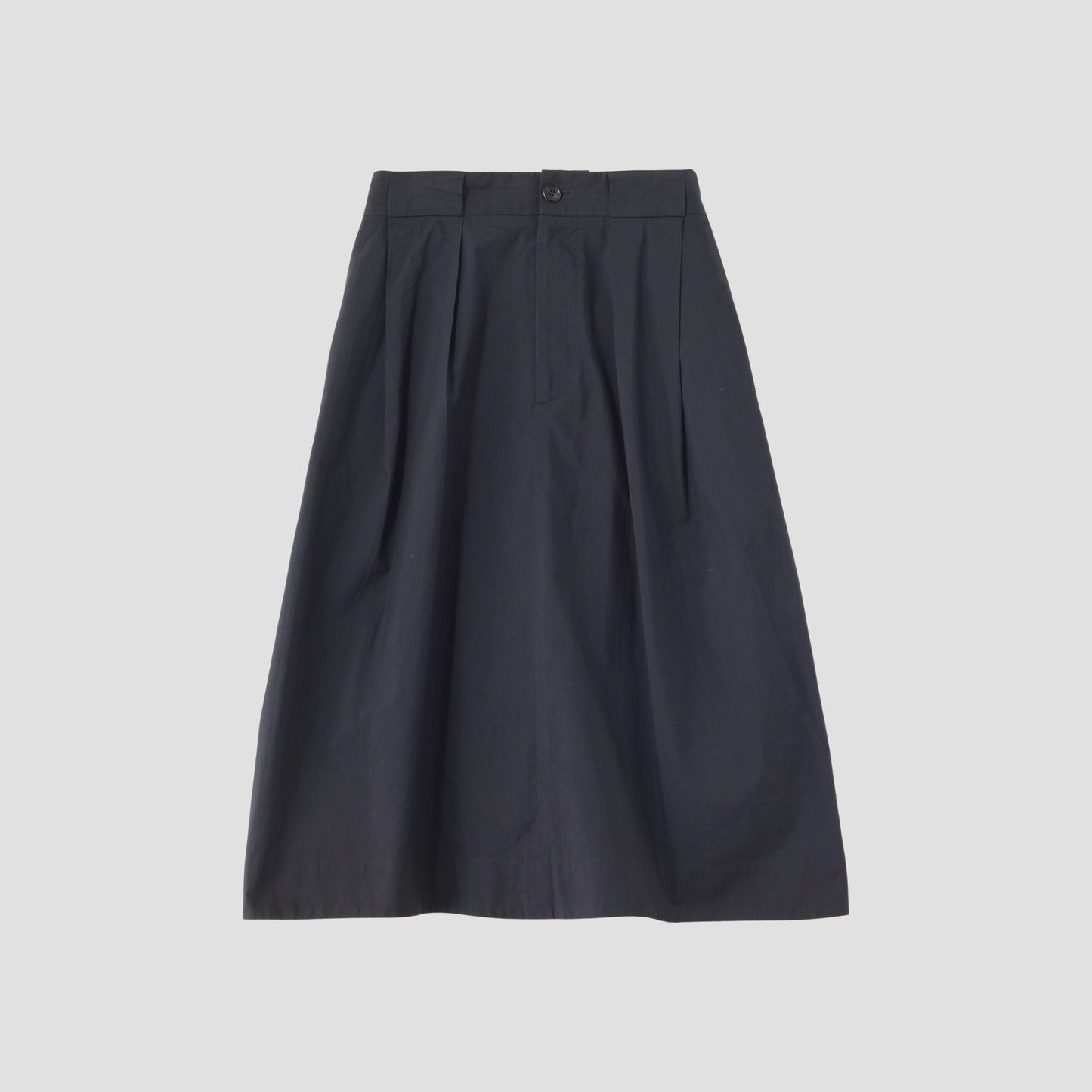 MATT COTTON SILK POPLIN SKIRT