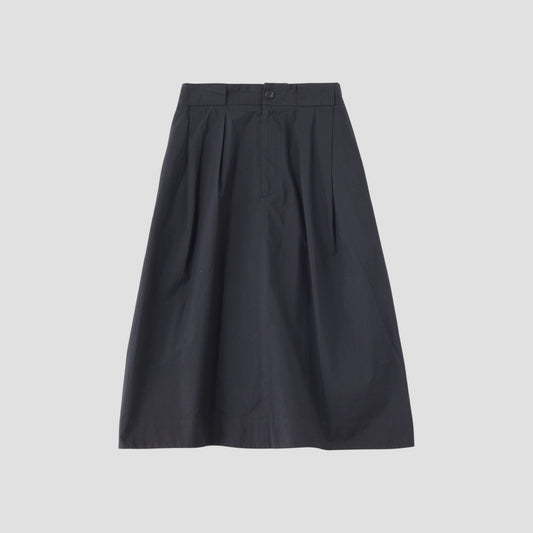 MATT COTTON SILK POPLIN SKIRT