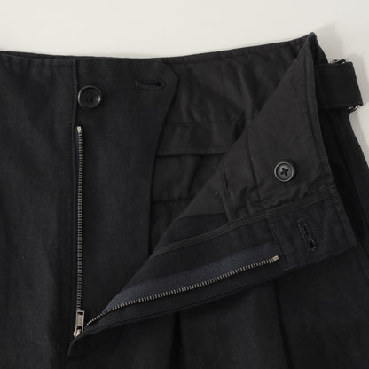 LINEN WOOL TWILL TROUSERS