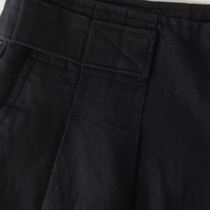 LINEN WOOL TWILL TROUSERS