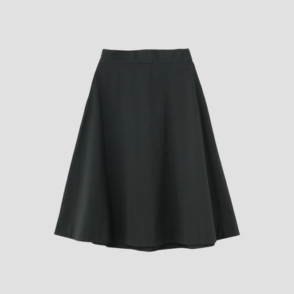 FINE WOOL COTTON TWILL SKIRT