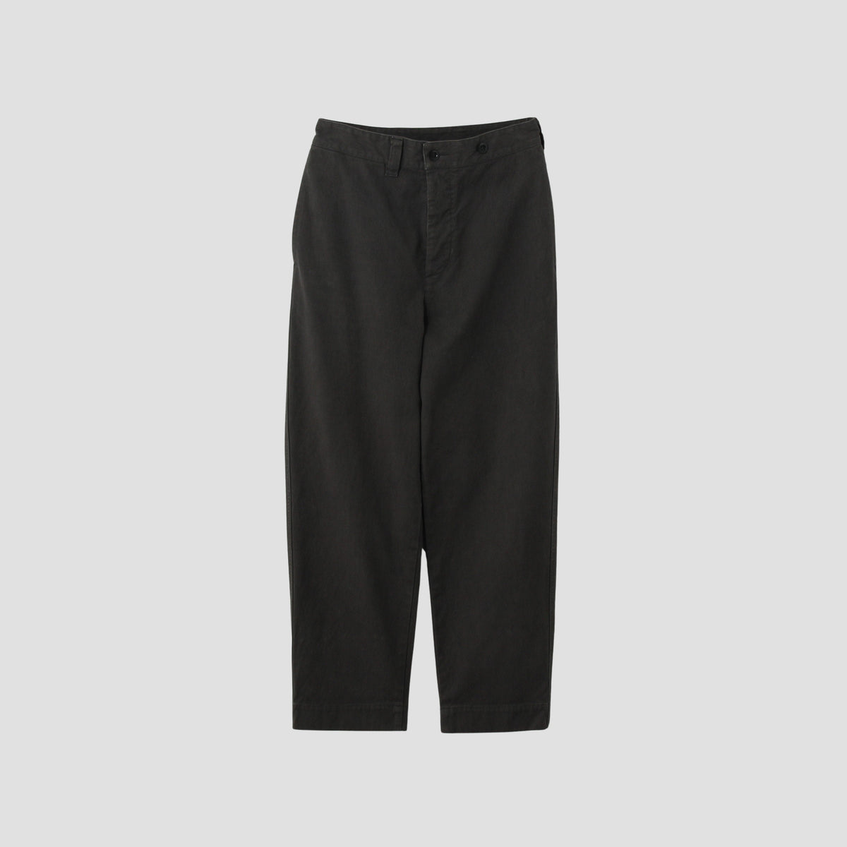 UNEVEN COTTON CANVAS TROUSERS