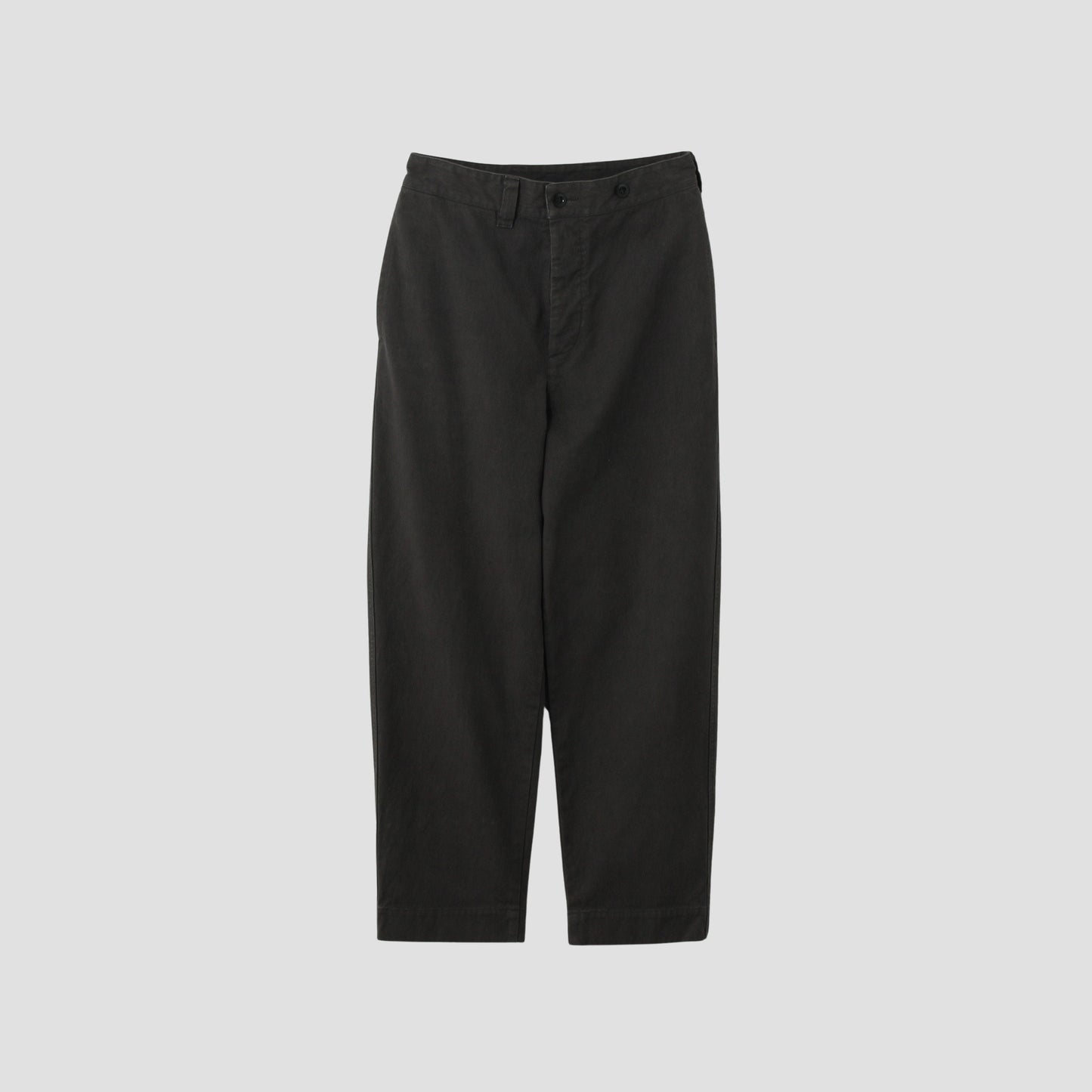 UNEVEN COTTON CANVAS TROUSERS