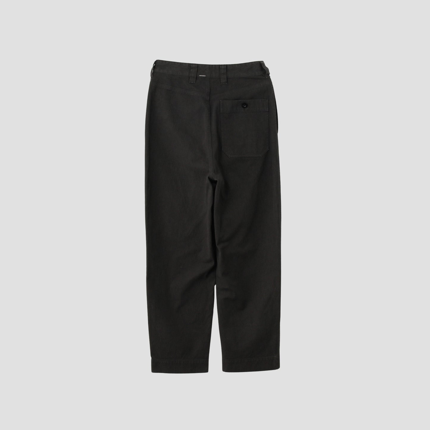 UNEVEN COTTON CANVAS TROUSERS