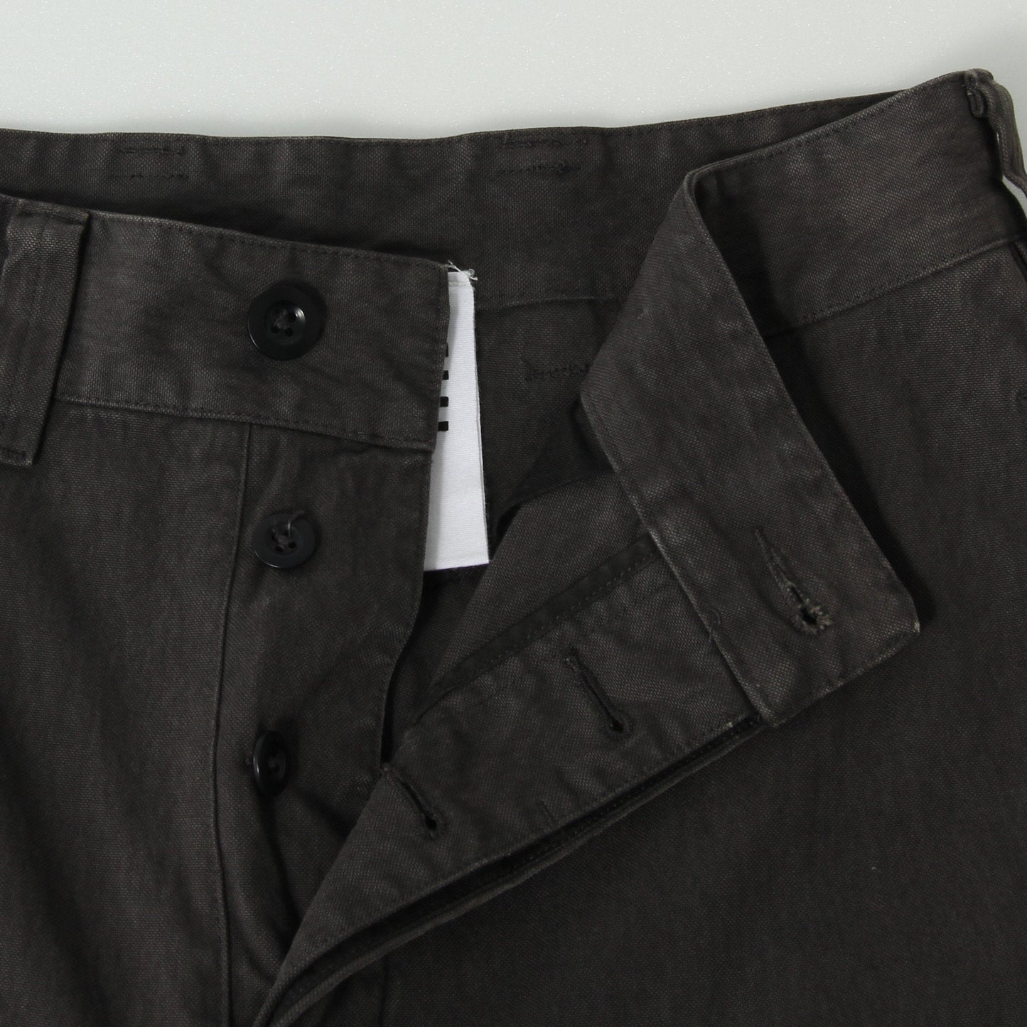 UNEVEN COTTON CANVAS TROUSERS